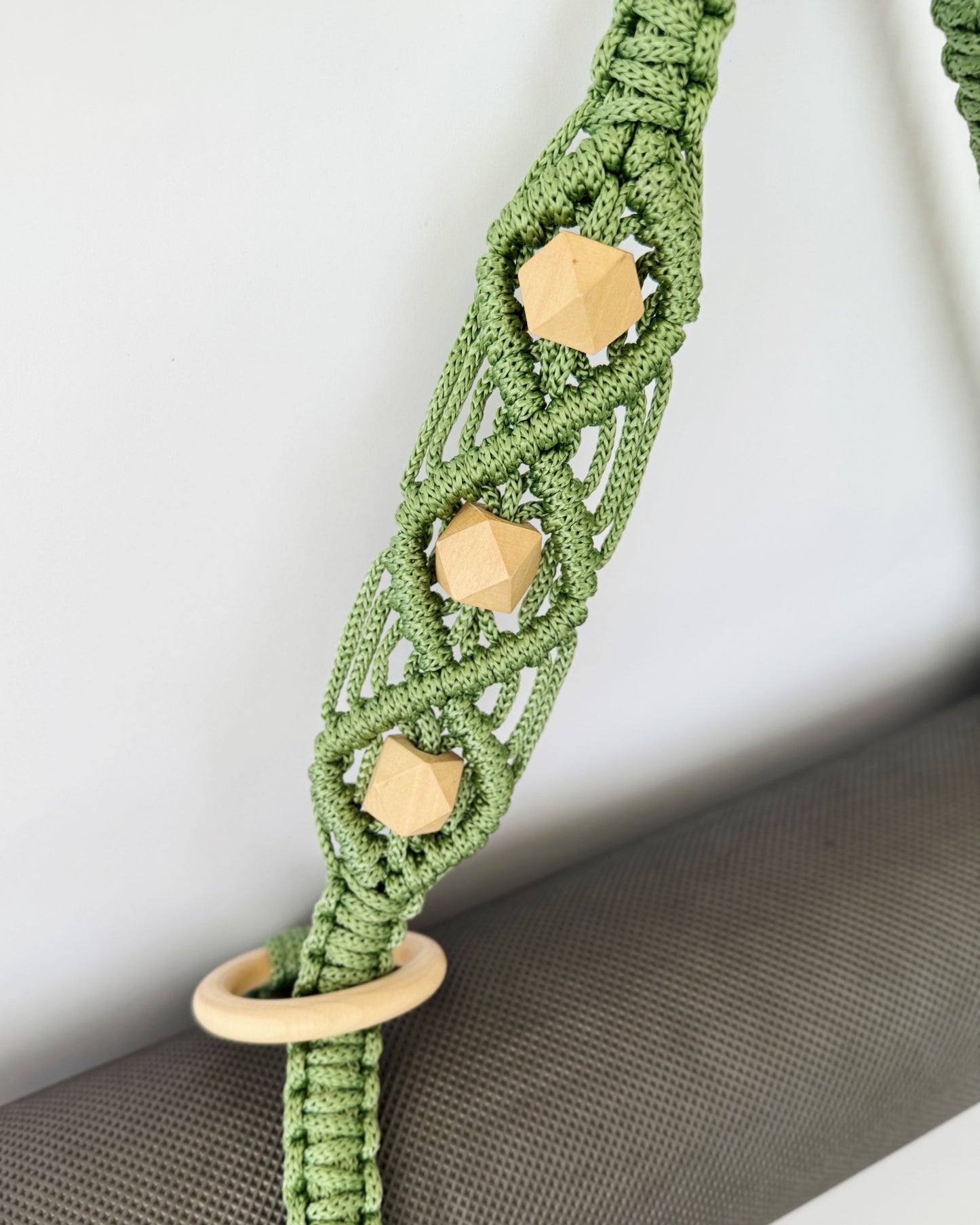 Flow Macrame Yoga Mat Strap – Sage Green