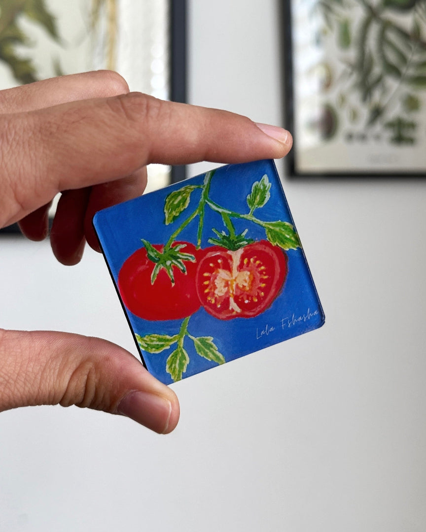 Tomato Lovers Unite: Whimsical Hand-Painted Magnets!