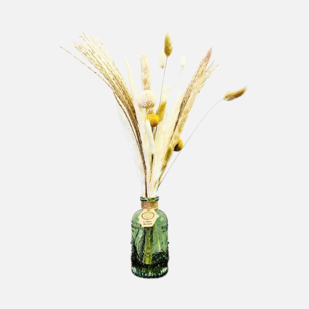 Dried flowers in a Mason bottle