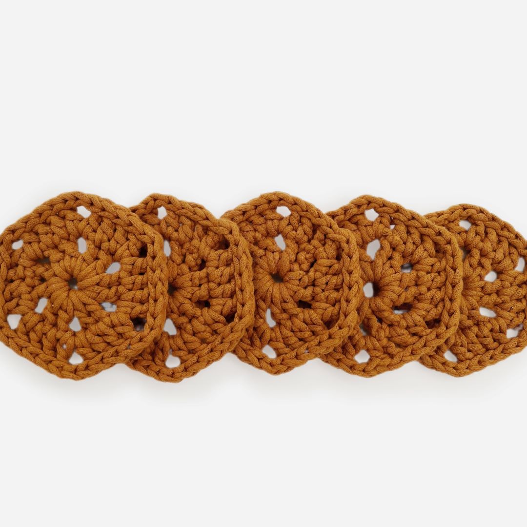 תחתיות Autumn CROCHET COASTER ABOVE